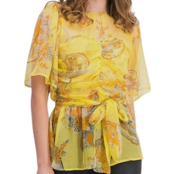 NWT Walter Baker Tyrone Top In Summer Paisley - Picture 1 of 7